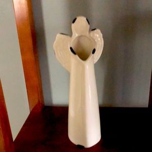Off-white decorative angel tea-light candle holder 12 inches tall